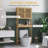 Bamboo Over Toilet Bathroom Storage Cabinet With Slatted Doors Adjustable And Open Shelves For Space Saving