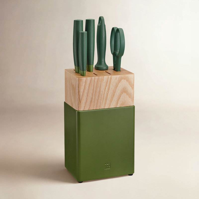 Zwilling Now S 6-piece Knife Block Set, Lime Green