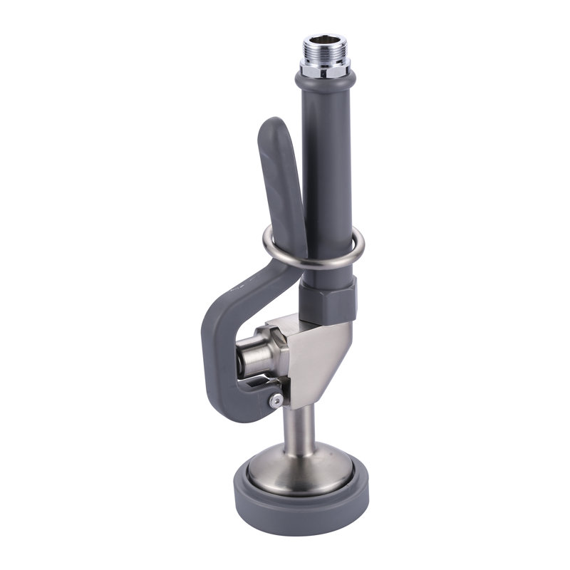 Remplacement du pulvérisateur commercial pré-rinçage pour robinet d'évier de cuisine, Noir mat / nickel satiné