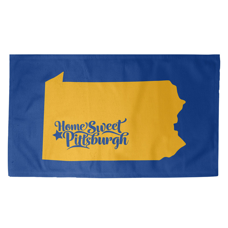 Tapis bleu zone pittsburgh sports, Rectangle 3 pi x 5 pi