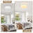 Modern White Metal Frame White Alabaster Glass Shade Shade Led Flush Mount Ceiling Light, 5 Color Temperatures Adjustable For Living Room Bedroom-85124787-85124786