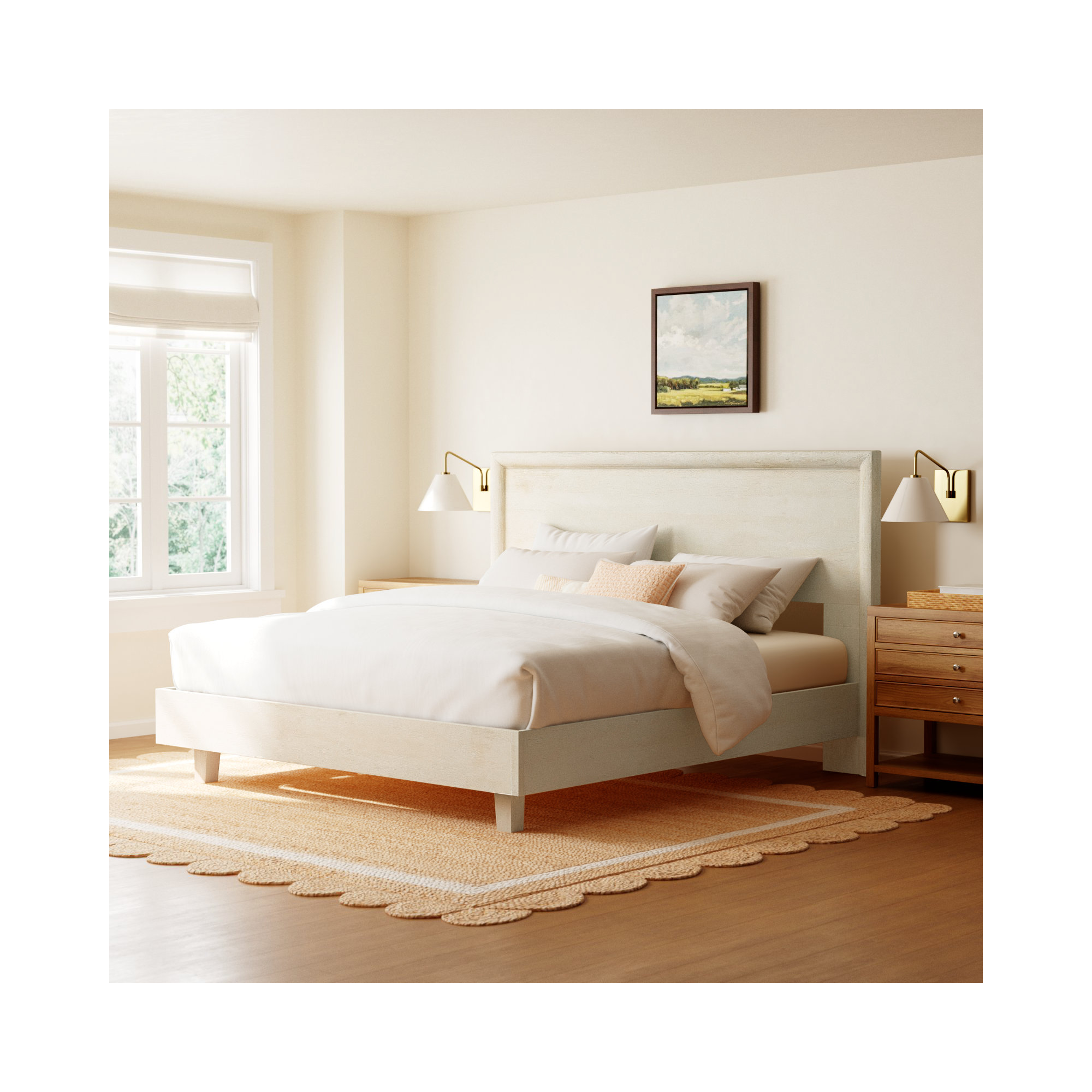 Reece Solid Wood Platform Bed, California King