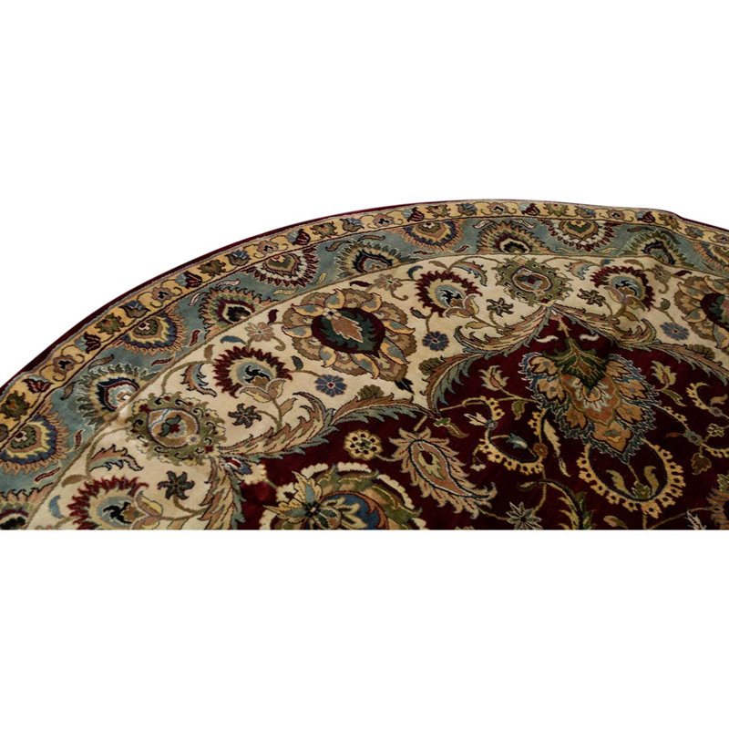 Wool Oriental Area Rug in Cream