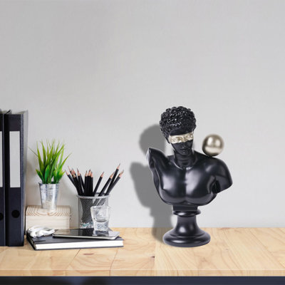 Resin Home Decor Statue - 1PC, Perfect For Bedroom, Study, Or Office Desk