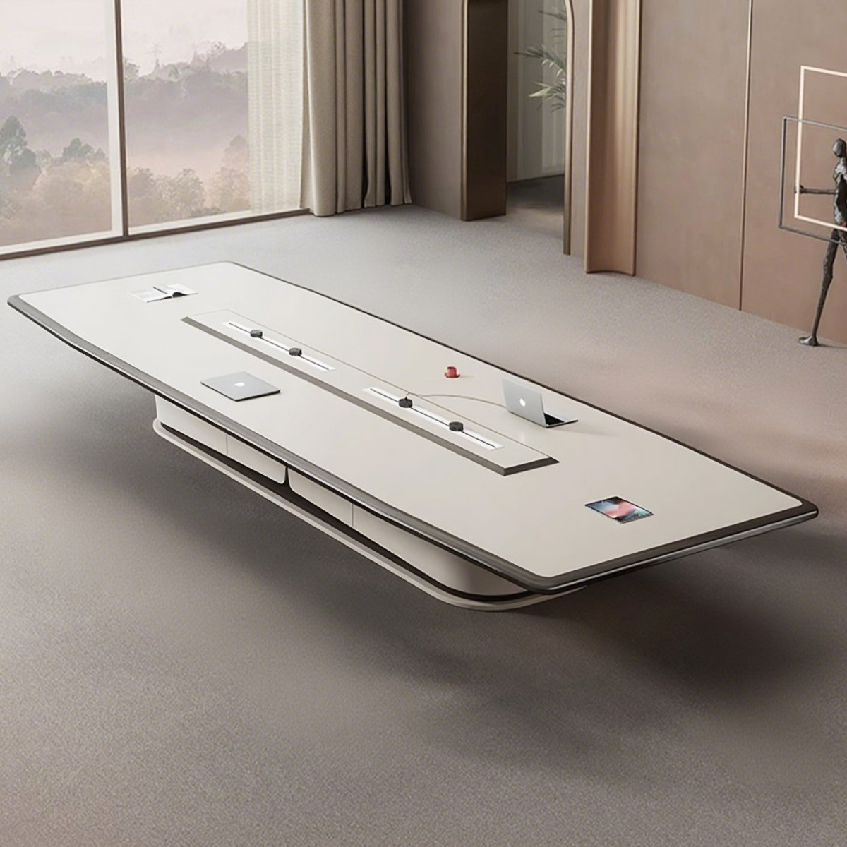 Orren Ellis Luxury light high-end large conference table | Wayfair