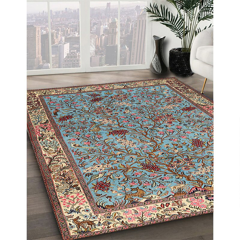 Cevon Floral Indoor Rug, Square 4'