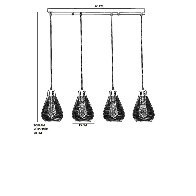 Chandle Chandelier, Black
