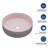 15.75"X15.75" Pink Ceramic Vessel Bathroom Sink-124471342