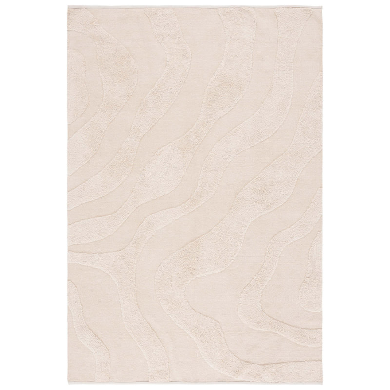Mozie Washable Abstract Indoor Rug, Rectangle 4' x 6'