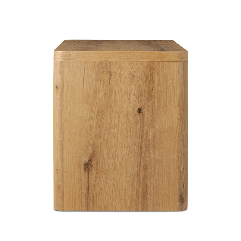 Novella Nightstand-Natural Oak Veneer Thick Random