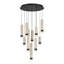 Lustre, 10 lumières, 22 po, noir mat, travertin-1498502671