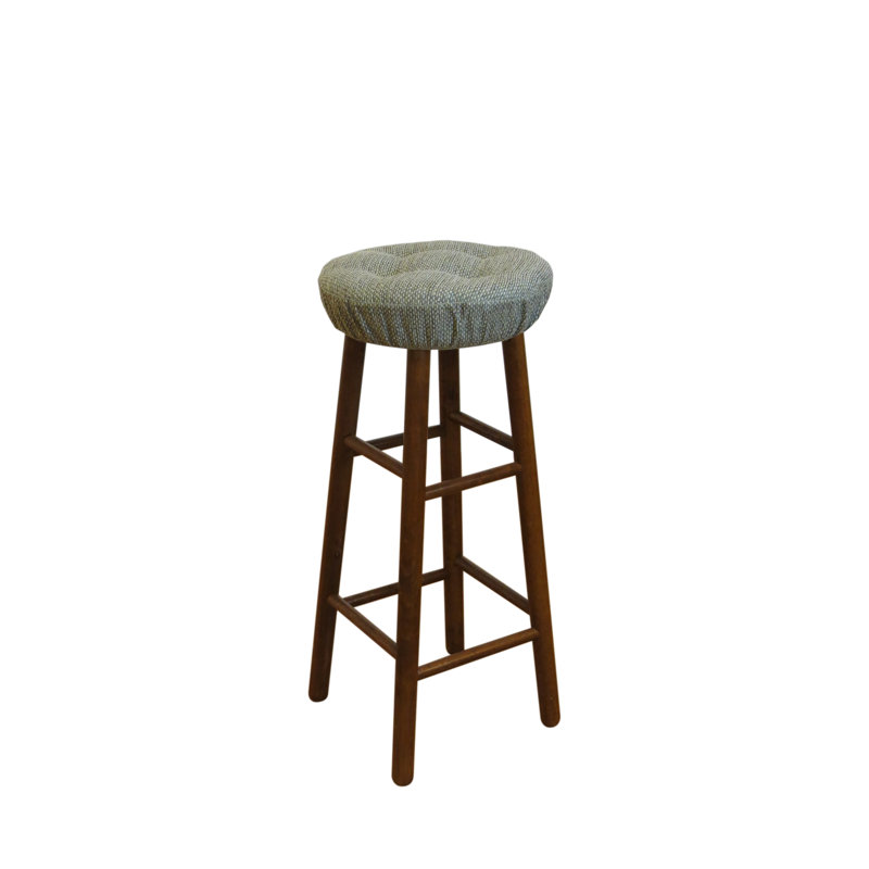 Non-Slip Textured Barstool Seat Cushion, 14-Inches Round, Natural