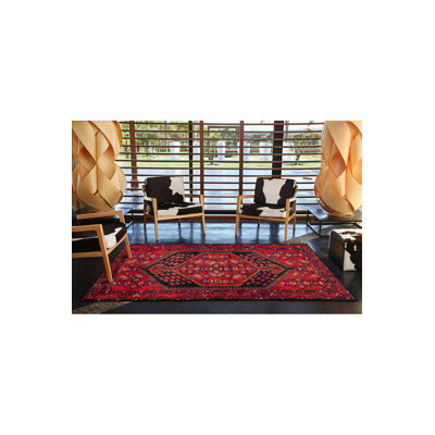 Black Themed Traditional Motif Patterned Ethnic Vintage Decorative Rug
