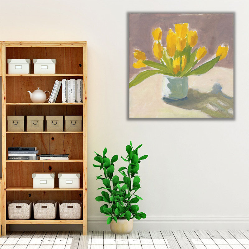 «Sunny Tulips», reproduction d'art sur toile, H 12 po x l 12 po