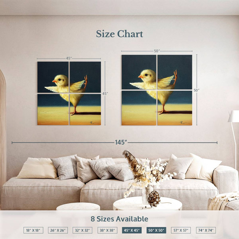 Ketti Yoga Chick Dancer Pose, 50" H x 50" W