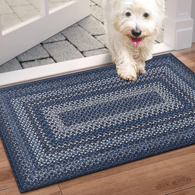 Paillasson lavable antidérapant, Blue, 24" W x 36" L