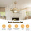 52 In. 3 Solid Wood Blades Indoor Ceiling Fan With Led Light-1058366229