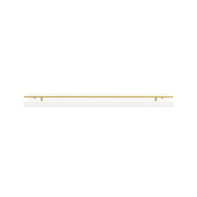 Floating Shelves With Metal Guardrail, Shelves For Wall Decor Set Of 3, Wall Shelves For Bedroom, Bathroom, Kitchen, Living Room, Plants, Picture Frames, Art