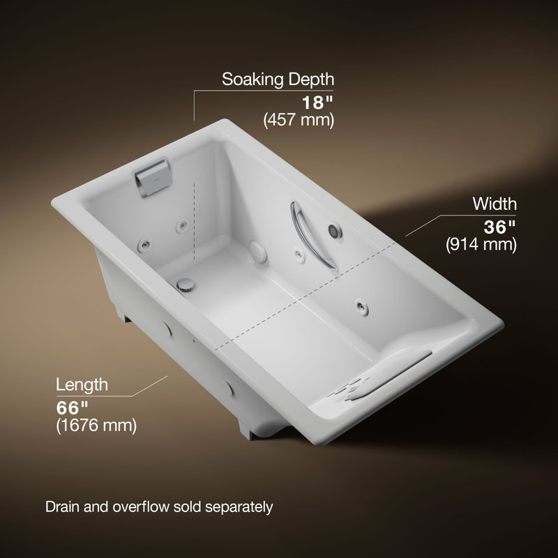 Tea-for-Two® Massage Whirlpool Bath, Ice Grey