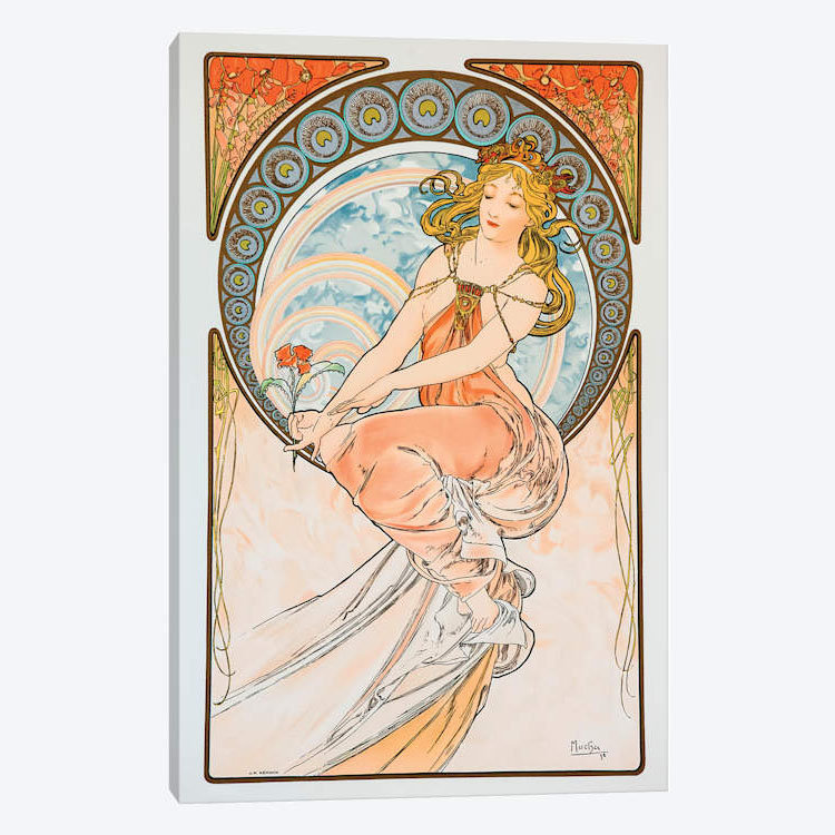 « lily », impression sur toile, H 26 po x l 18 po x P 1,5 po, Toile tendue, Pas de tapis