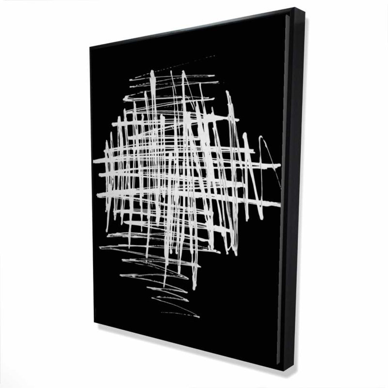 Contrast - Shapes White Framed Canvas for Home Decor