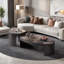 Table basse ovale en granit-1190758767-1190758766