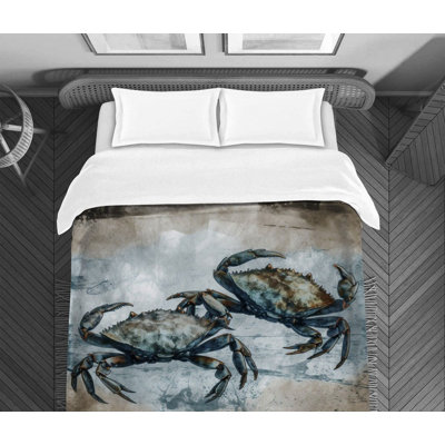 Literie crabe aquarelle