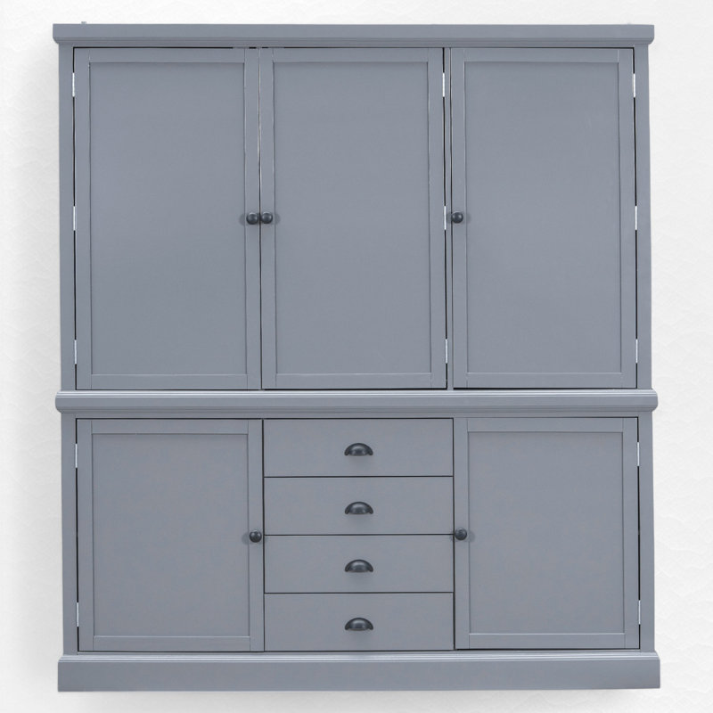 Garde-manger 73,02 po avec tiroirs, Gris