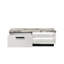 Table basse blanche avec plateau en faux marbre Matilda