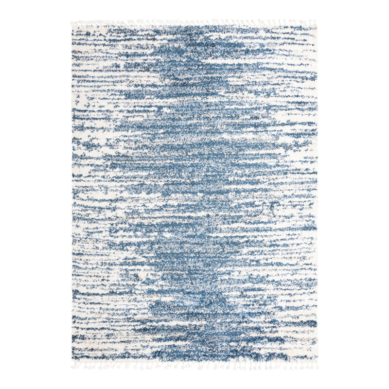 Tapis bleu / blanc Knupp, Rectangle 9 pi x 12 pi