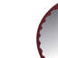 Miroir rond Santosh bordeaux brillant festonné-449789072