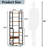 Rustic Brown Industrial Display Shelf With Charging Station, Stackable Organizer For Living Room/Bedroom