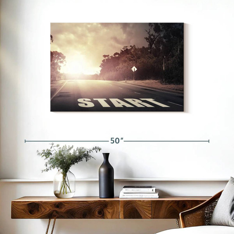 Tergel Start Road Typography, 24" H x 36" W