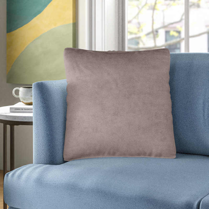 Coussin décoratif en coton, Taupe, 20 po x 20 po
