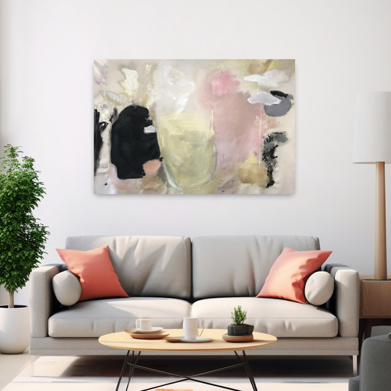 Contemporary Art Abstract Bold Contemporary Flower Wall Art by Kristin Brin - Wrapped Canvas Print, 101.6 cm H x 152.4 cm W