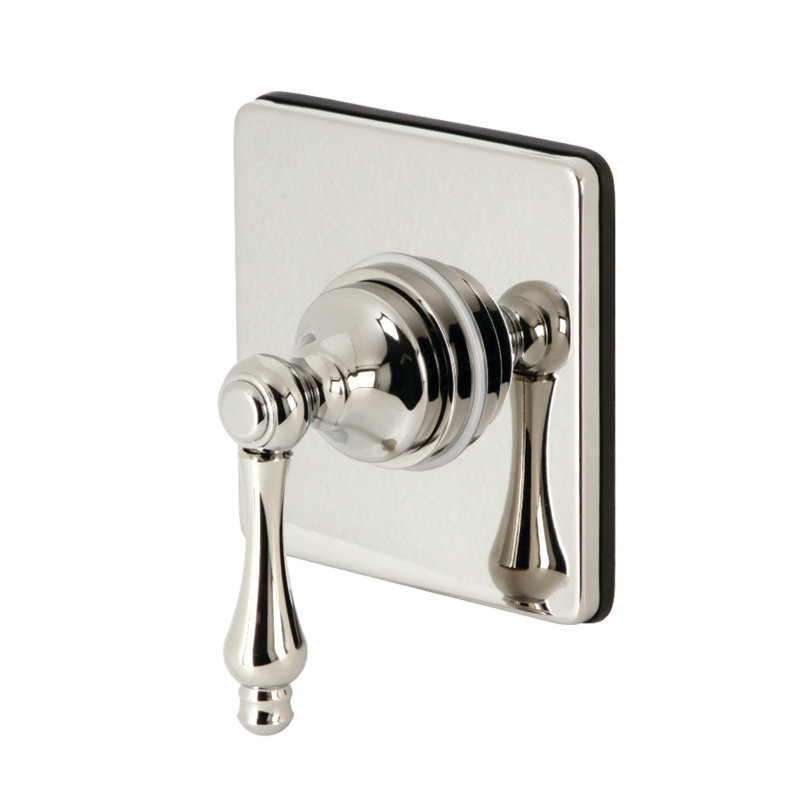 Kingston Brass Single-Handle Wall Mount Three-Way Diverter Valve with Trim Kit, Polished Nickel
