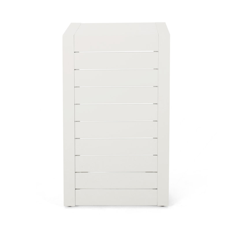 CAPE CORAL ALU C-SHAPED TABLE GREY, White