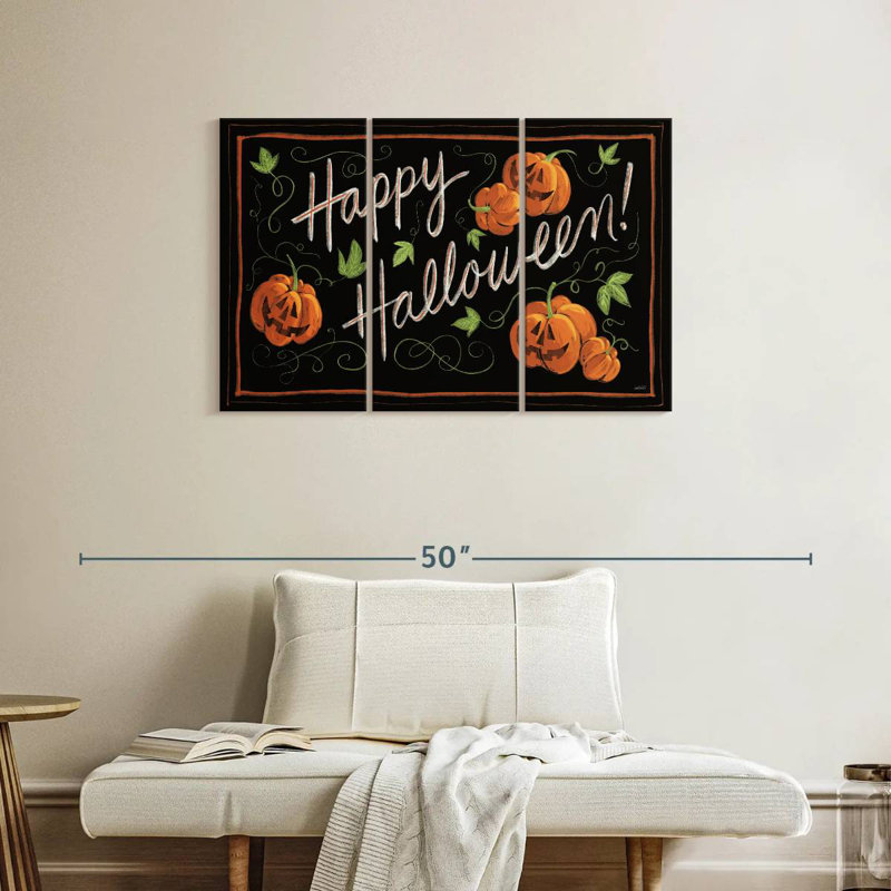 Lelend Happy Halloween Jack O Lanterns, 24" H x 38" W