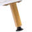 39.37in White Marble-look Density Board Tabletop Gold-painted Iron Frame Rectangular Double-layer Coffee Table 