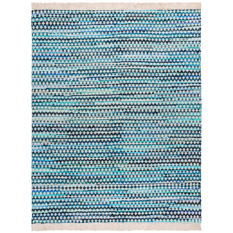 Montauk 538 Hand Woven Cotton Geometric Shapes Rug, Rectangle 4' x 6'