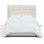 Lit tapissier capitonné standard à profil bas Tomey