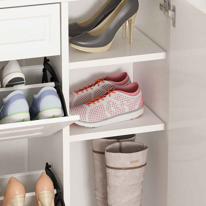 Red Barrel Studio® 18 Pair Shoe Storage Cabinet & Reviews | Wayfair