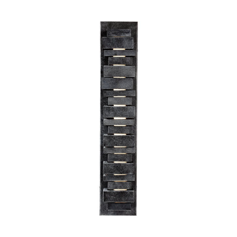 Calay Dark Weathered Zinc 5'' W LED Outdoor Flush Mount, 26" H x 5" W
