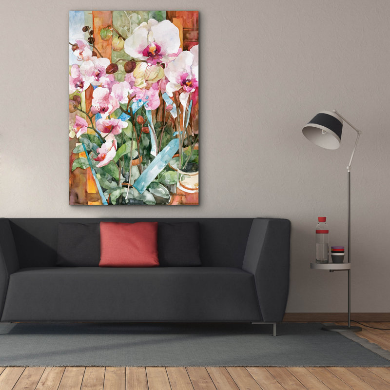 Art mural sur toile Winston Porter «Orchid Dance» par Annelein Beukenkamp, H 60 po x l 40 po x P 1,5 po