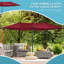 Très grand parasol de patio 15 pi Outsunny