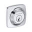 Soft Square Deadbolt Patio Deadbolt in Lifetime (PVD) Polished Brass-754647705