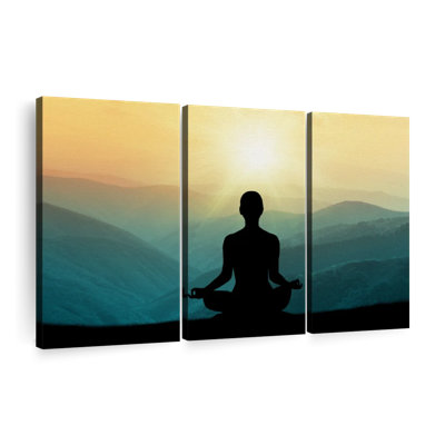 «Yoga Silhouette Wall Art» sur toile