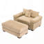 Canapé modulaire surdimensionné avec coussins décoratifs en tissu velours côtelé et repose-pieds-1566129861