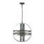 Lustre galvanisé à 4 lumières de style moderne, ampoule suspendue non incluse