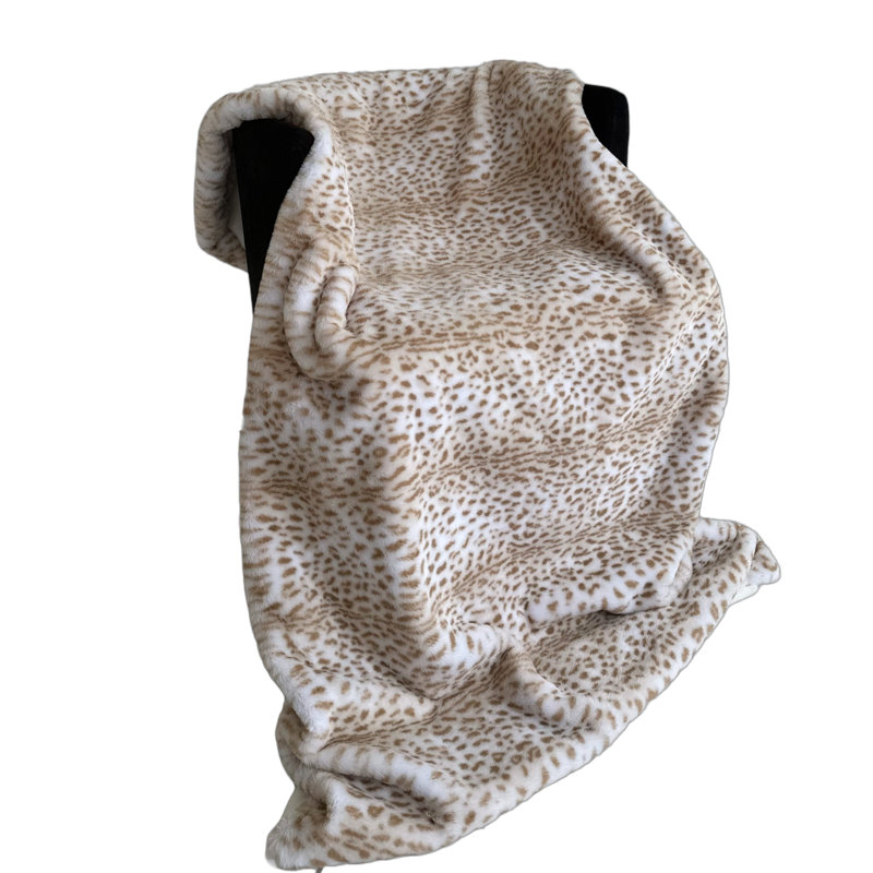 Couverture en fausse fourrure Savannah Cat, L 60 po x L 84 po
